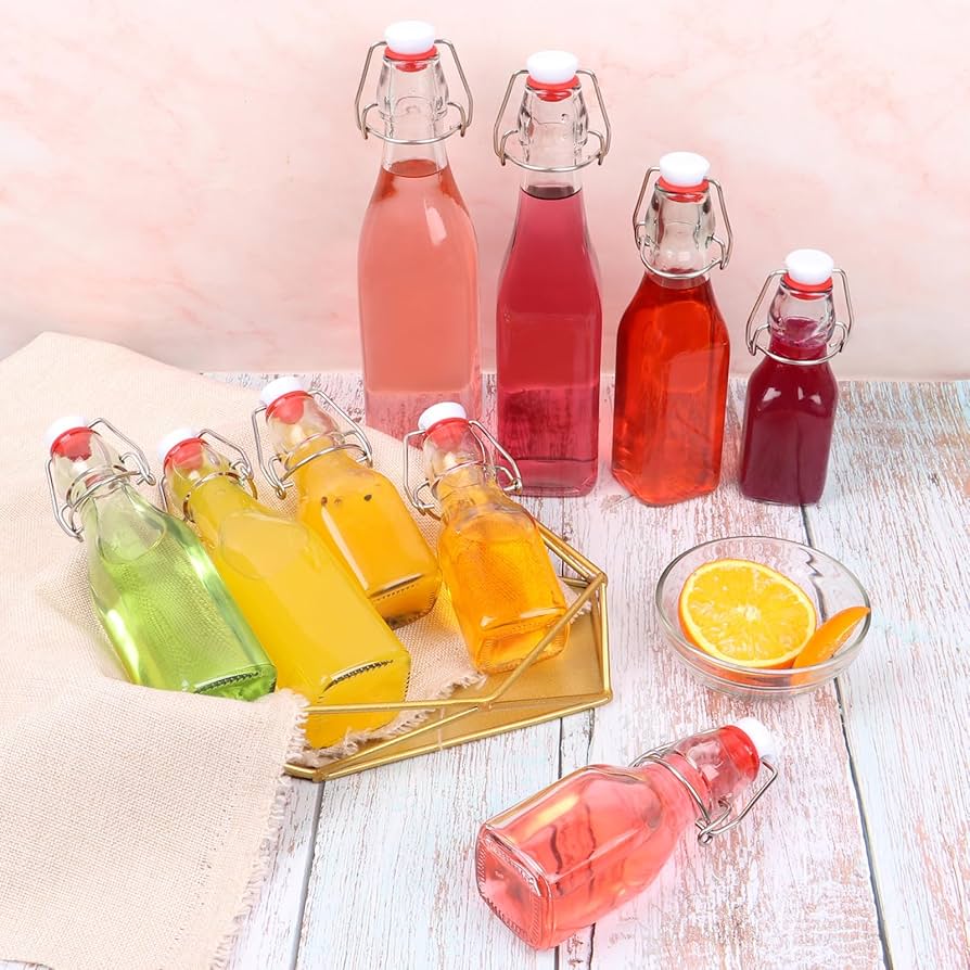 Amazon.com: 12 Pack 4oz Swing Top Glass Bottles,Flip Top